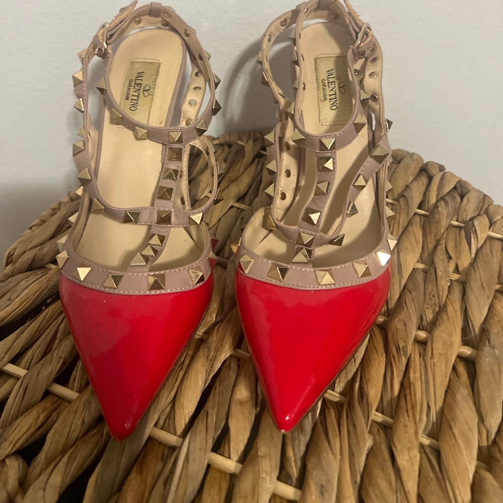 Valentino Red Studded style Heels